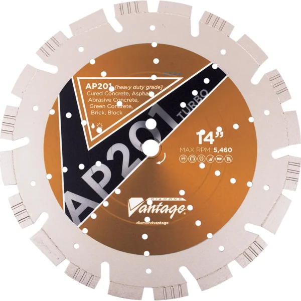Diamond Vantage AP201 All Purpose Turbo Segment Diamond Blade - Image 2