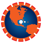 Diamond blade icon with Earth design showing North and South America for Diamond Blade Planet