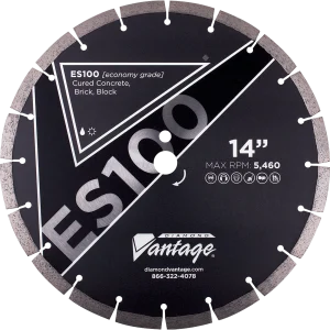 Diamond Vantage ES101 14-inch turbo diamond blade for cured concrete, brick, and block