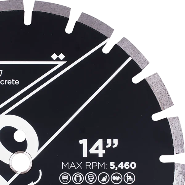 Diamond Vantage Y110 Asphalt Green Concrete Diamond Blade - Image 2