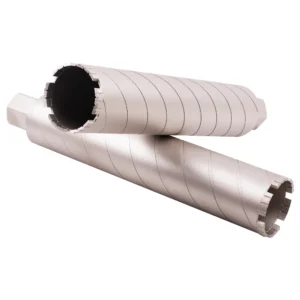 Two X301 ZZ Turbo wet concrete diamond core bits showing the full length and segment design.