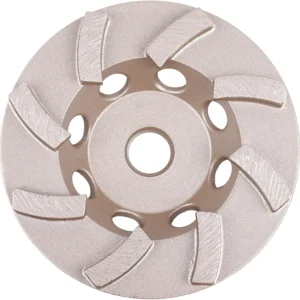 X100 Single Row Turbo Diamond Grinding Wheel featuring 5mm segments, designed for aggressive concrete and masonry grinding with a professional angle grinder.