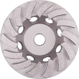 X100 double row turbo diamond grinding cup wheel for concrete and masonry